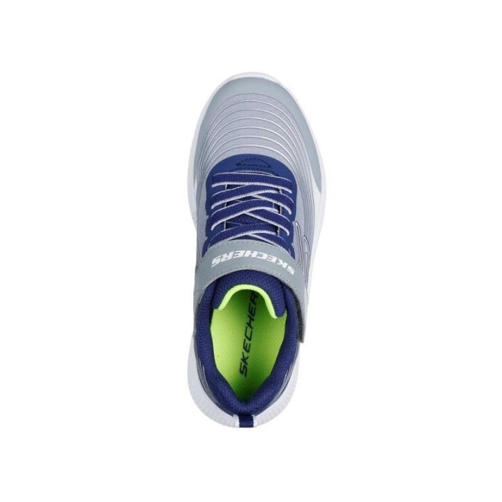 Vaikiški sportbačiai Skechers Microspec Advance, tamsiai mėlyni ir šviesiai pilki