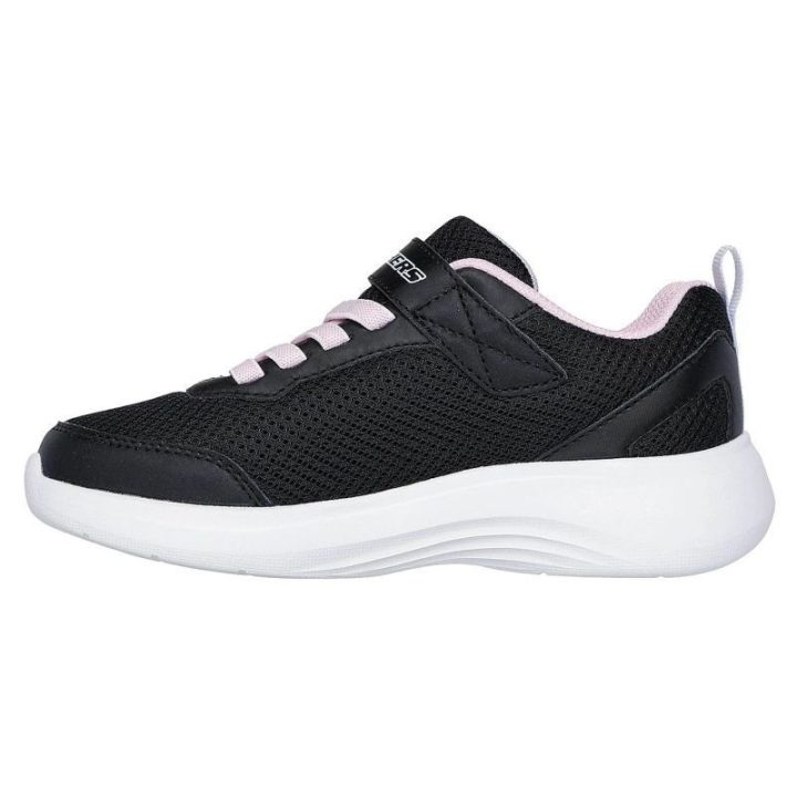 Vaikiški sportbačiai su adaptyviu užsegimu Skechers, juodi