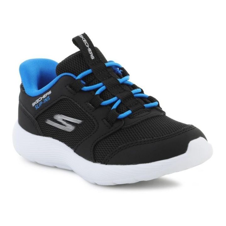 Vaikiški įspiriami sportbačiai Skechers, juodi ir karališkai mėlyni