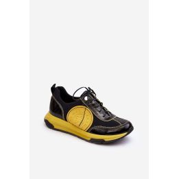 odiniai sportiniai bateliai Maciejka 06295-01 Black Yellow