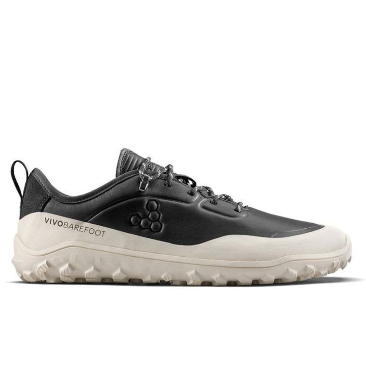 Vyriški barefoot batai Vivobarefoot Tracker Leather AT, obsidiano ir balti