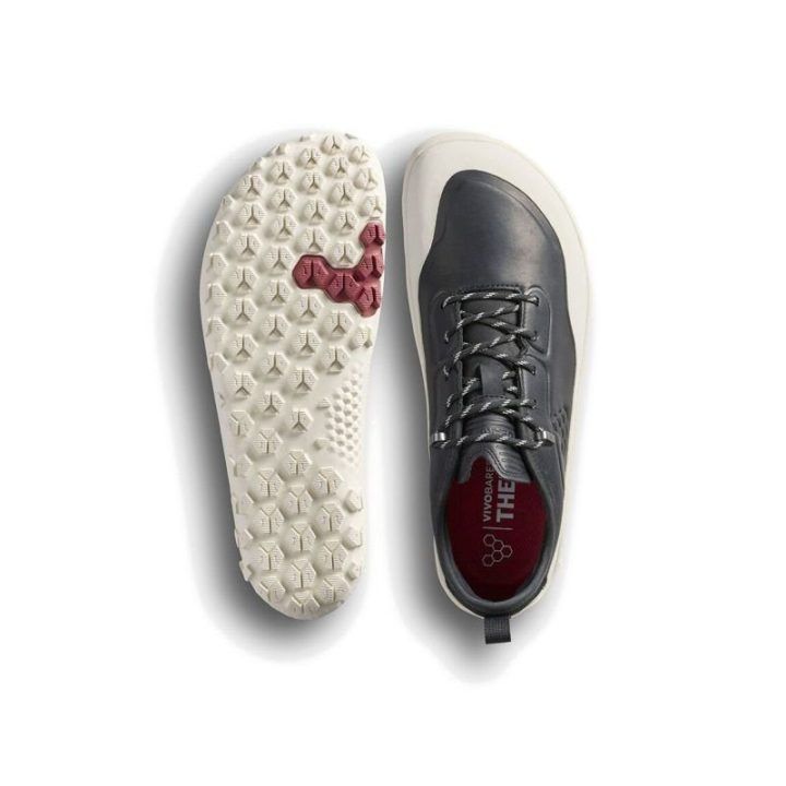 Vyriški barefoot batai Vivobarefoot Tracker Leather AT, obsidiano ir balti
