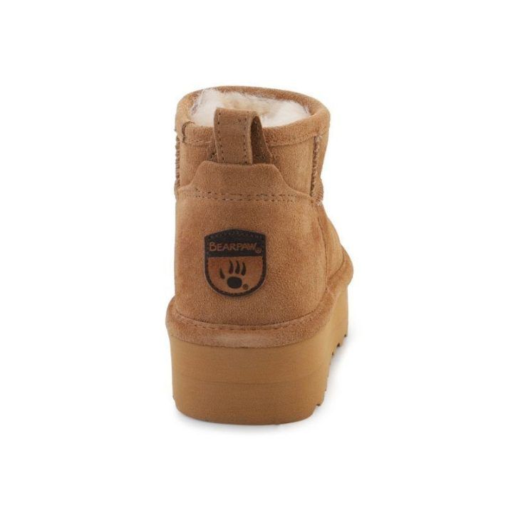 Moteriški zomšiniai aulinukai BearPaw Retro Shorty, kavos