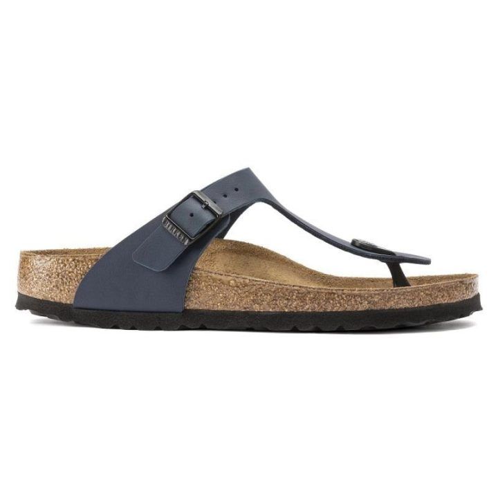 Moteriškos šlepetės per pirštą Birkenstock Gizeh, mėlynos