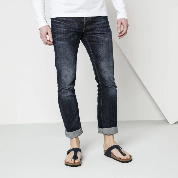 Moteriškos šlepetės per pirštą Birkenstock Gizeh, mėlynos