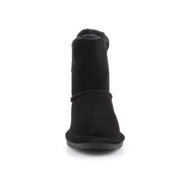 Vaikiški odiniai sniego batai su natūraliu kailiu BearPaw, juodi