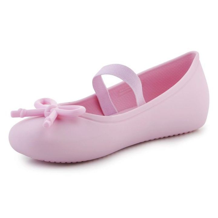 Vaikiškos basutės su kaspinu Crocs Brooklyn Bow Flat, aukso