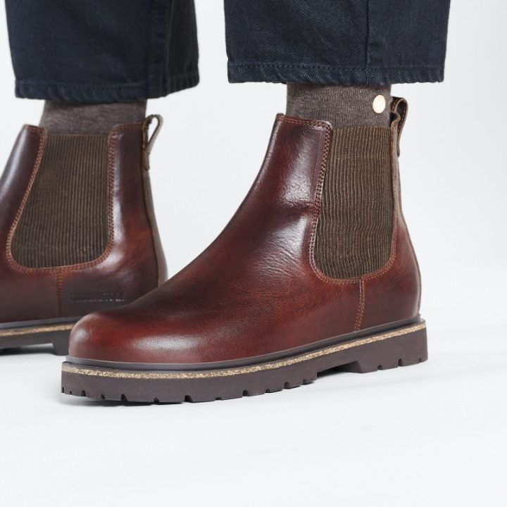 Vyriški odiniai aulinukai Birkenstock Highwood, šokolado rudi