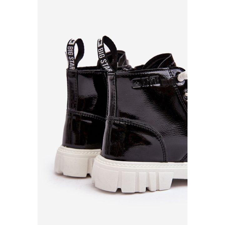 Vaikų blizgantys dygsniuoti batai Big Star MM374147 Black BSB27683