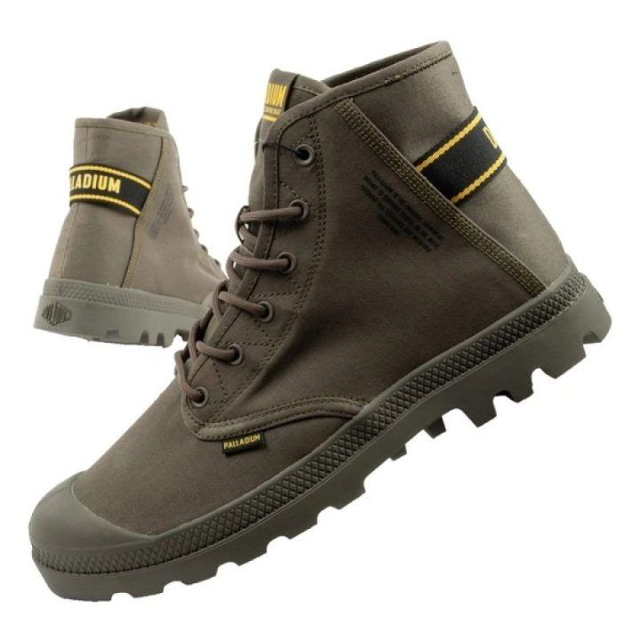 Vyriški kedai aukštu auliuku Palladium Pampa Hi Dare II, alyvuogių