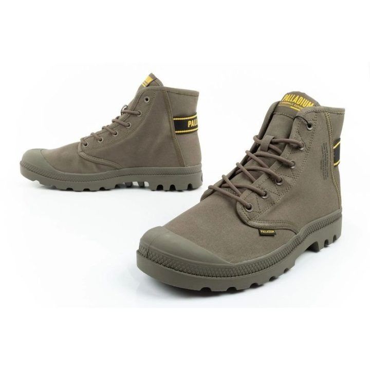 Vyriški kedai aukštu auliuku Palladium Pampa Hi Dare II, alyvuogių
