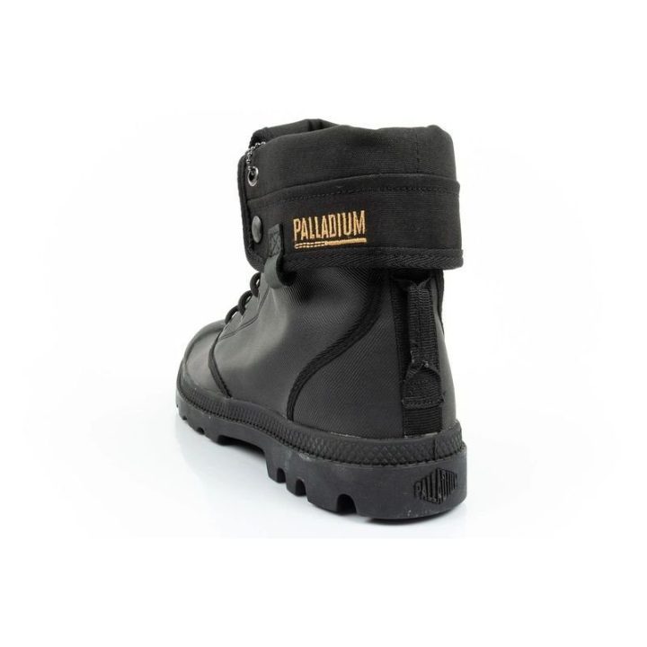 Moteriški sportbačiai aukštu auliuku Palladium Baggy Coated, juodi
