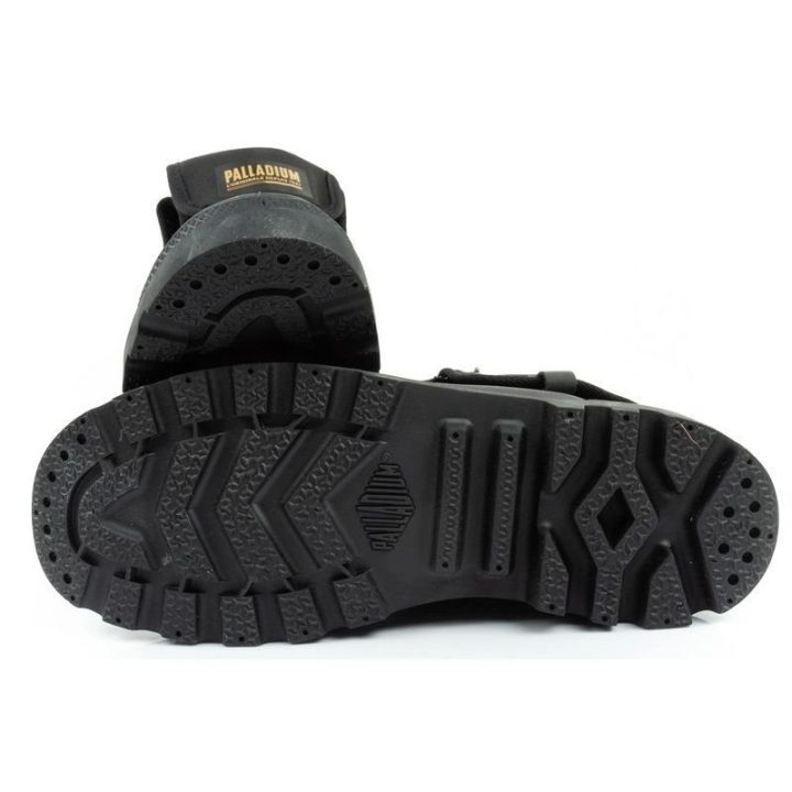 Moteriški sportbačiai aukštu auliuku Palladium Baggy Coated, juodi
