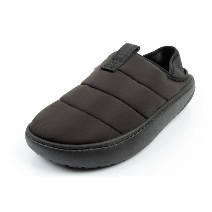 Vyriškos pašiltintos šlepetės Crocs Classic Puff Moc, juodos