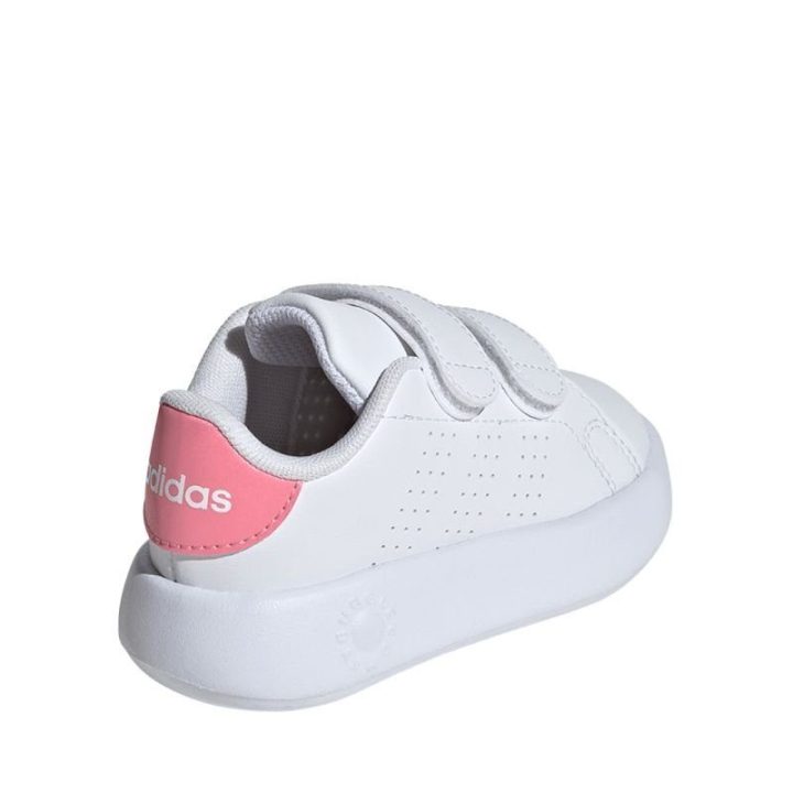 Vaikiški sportbačiai su dviem lipukais adidas Advantage, balti