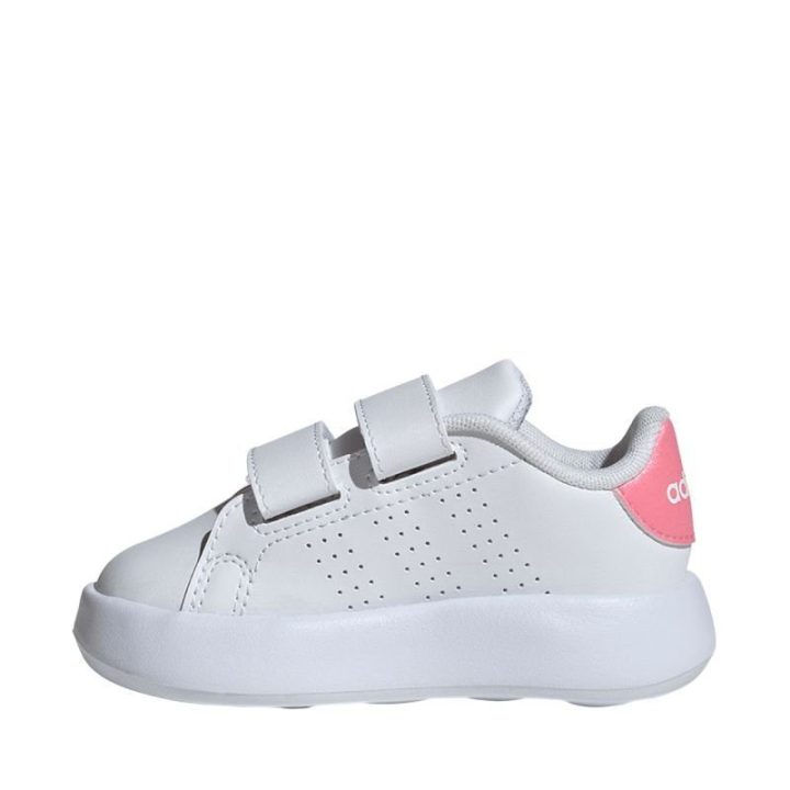 Vaikiški sportbačiai su dviem lipukais adidas Advantage, balti