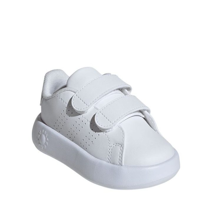 Vaikiški sportbačiai su dviem lipukais adidas Advantage, balti