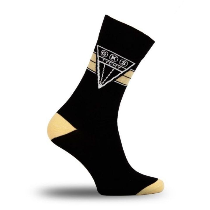 Kojinės su GKS Tychy motyvu WD Gold Black, juodos ir auksinės