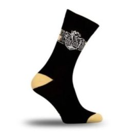 Kojinės su KHT Toruń herbu WD Gold Black, juodos ir auksinės