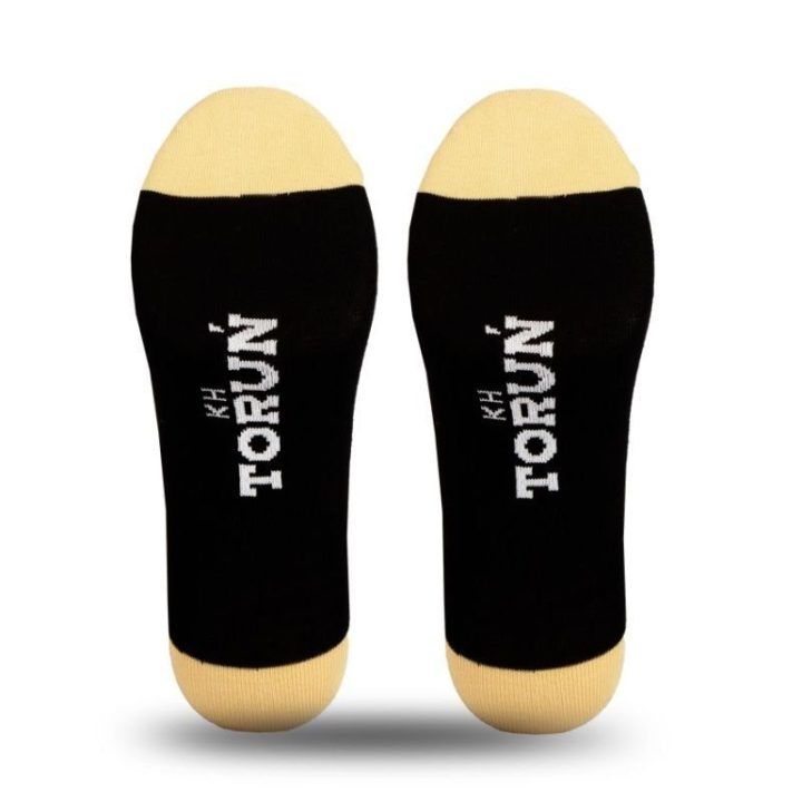 Kojinės su KHT Toruń herbu WD Gold Black, juodos ir auksinės