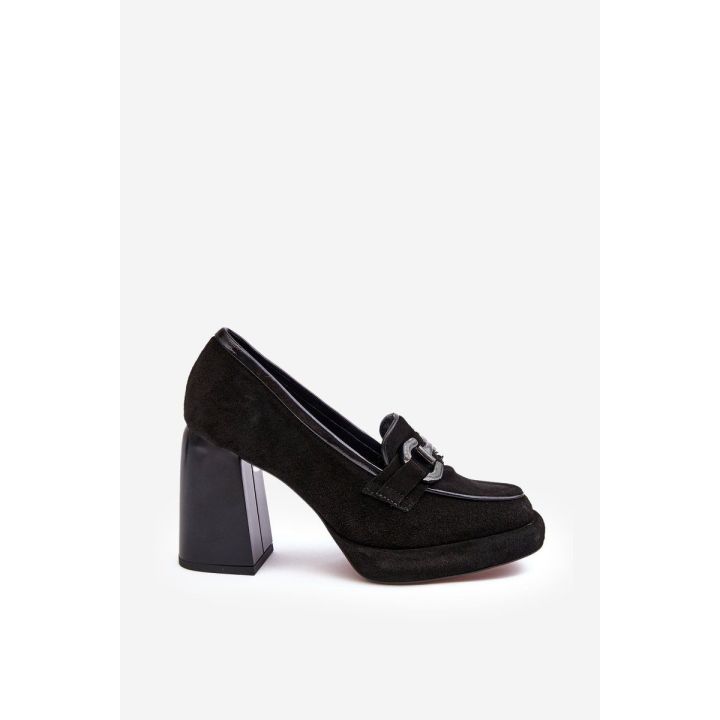 Odiniai bateliai ant masyvaus kulno Laura Messi 2706 Black