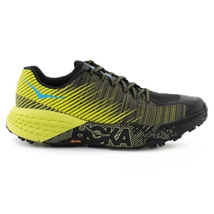 Vyriški bėgimo bateliai Hoka One Evo Speedgoat, geltoni ir juodi