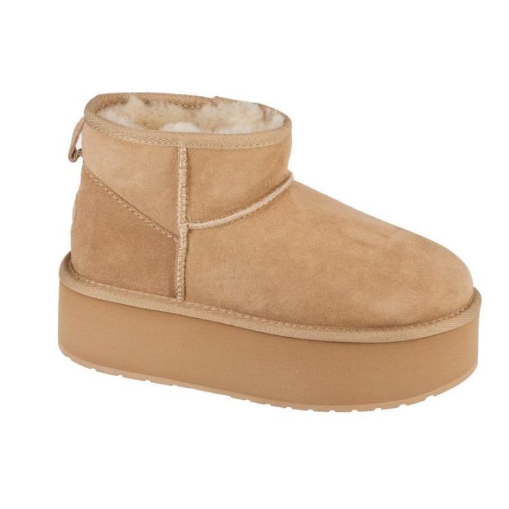Moteriški zomšiniai aulinukai EMU Australia Stinger Micro Flatform, smėlio
