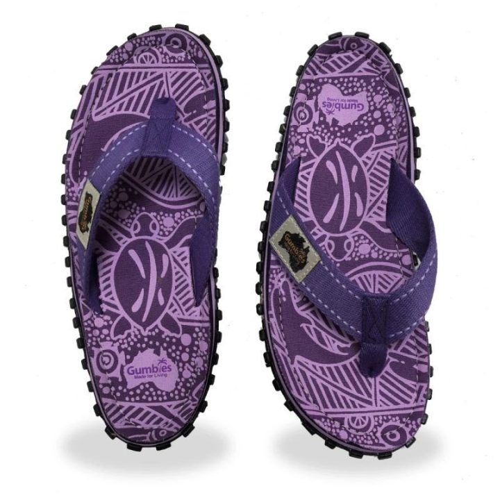 Uniseks šlepetės per pirštą Gumbies Islander Signature, violetinės