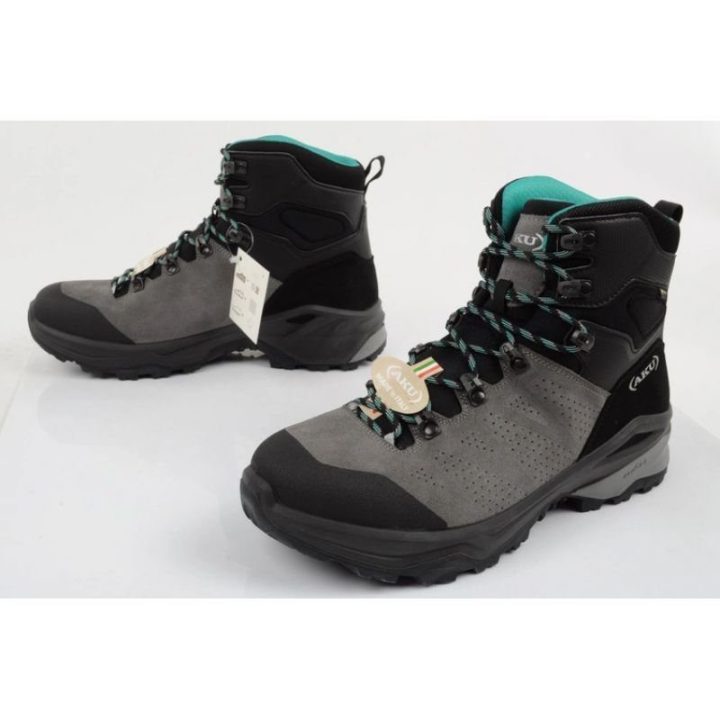 Vyriški žygio batai Aku Adapta su GORE-TEX, pilki, juodi ir žali