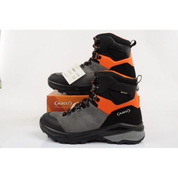 Vyriški žygio batai su GORE-TEX AKU Adapta, pilki, juodi ir oranžiniai