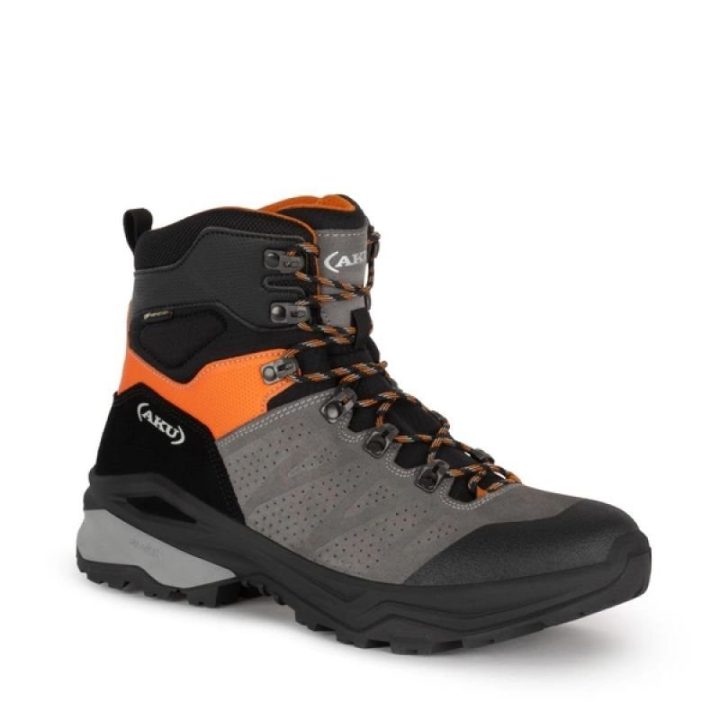 Vyriški žygio batai su GORE-TEX AKU Adapta, pilki, juodi ir oranžiniai