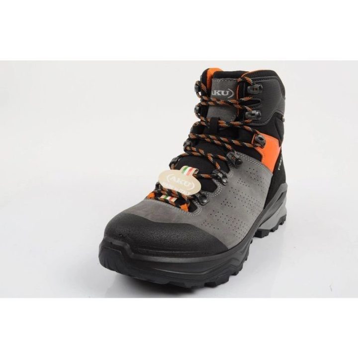 Vyriški žygio batai su GORE-TEX AKU Adapta, pilki, juodi ir oranžiniai