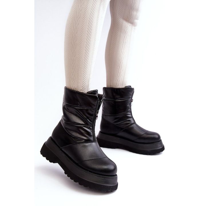 sniego batai su grubiu padu ir užtrauktuku GOE MM2N4078 Black