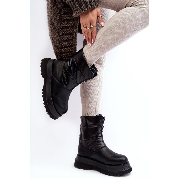sniego batai su grubiu padu ir užtrauktuku GOE MM2N4078 Black