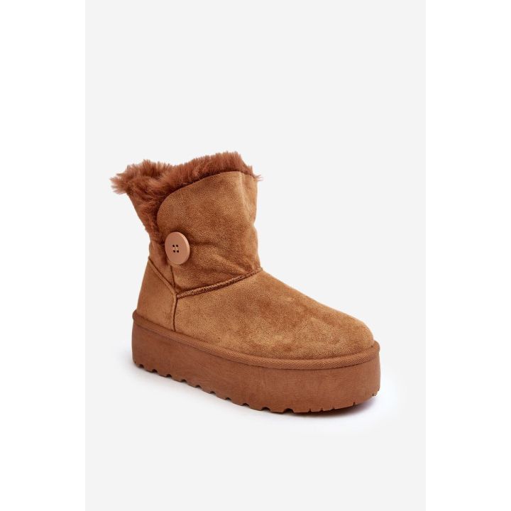 platforminiai sniego batai su dirbtiniu kailiu Camel Wikas