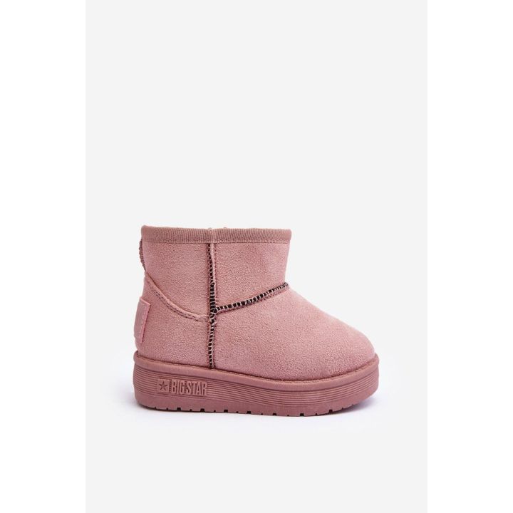 Vaikiški sniego batai su kailiais su mažomis ausimis Pink Betty