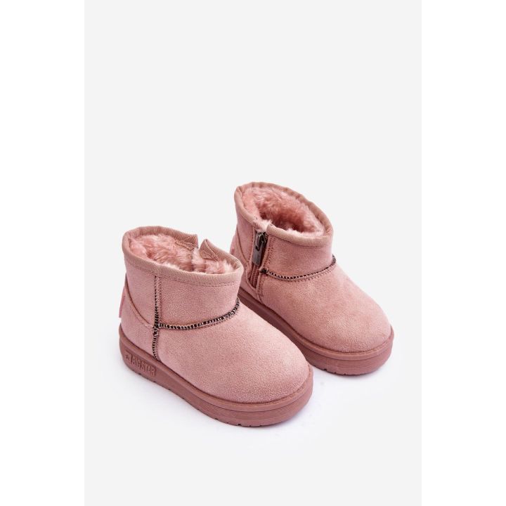 Vaikiški sniego batai su kailiais su mažomis ausimis Pink Betty