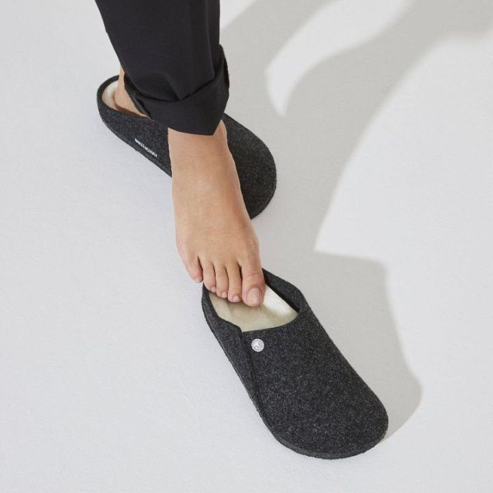 Moteriškos ir vyriškos šlepetės Birkenstock Zermatt, antracito