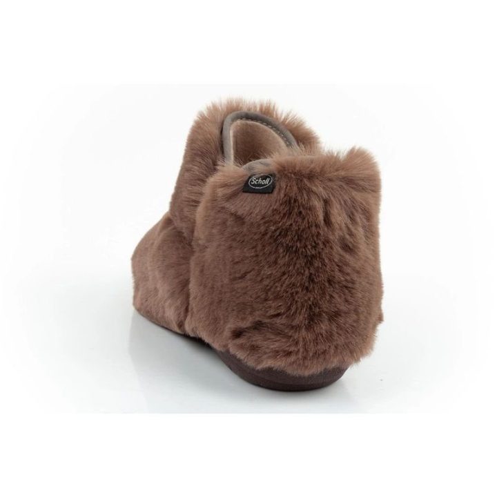 Moteriškos pašiltintos šlepetės Scholl Molly Bootie, rudos