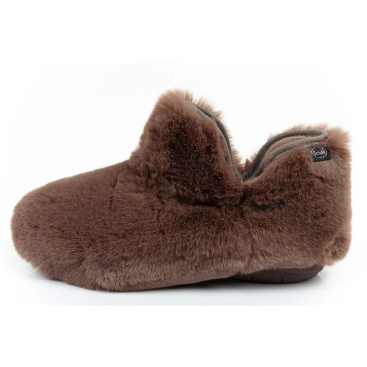 Moteriškos pašiltintos šlepetės Scholl Molly Bootie, rudos