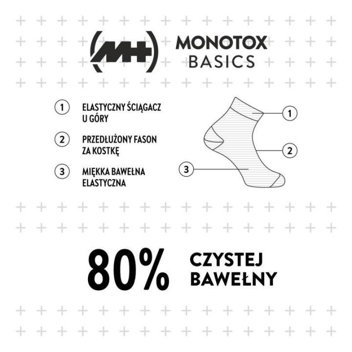 Medvilninės trumpos kojinės Monotox Basics, 3 poros