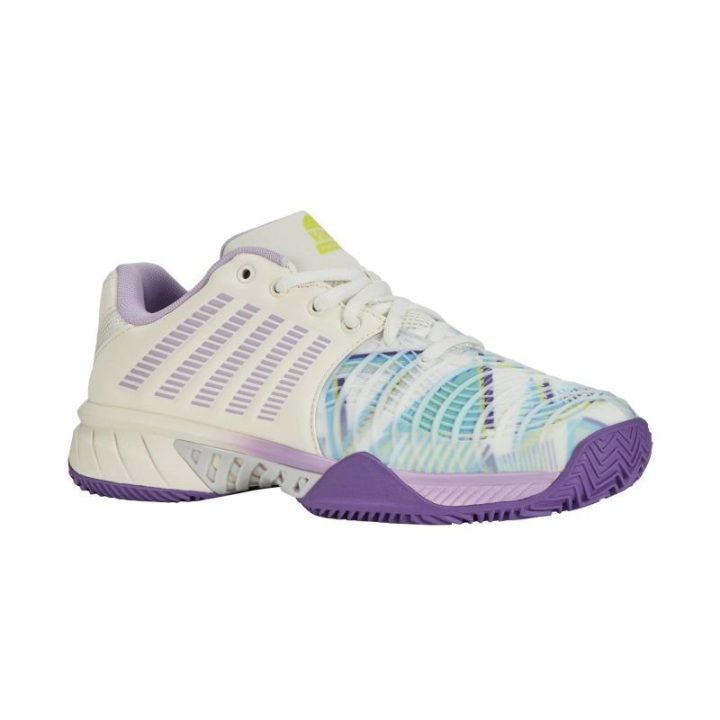 Moteriški padelio batai K-Swiss Express Light 3, balti ir violetiniai