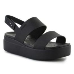 Moteriškos basutės Crocs Brooklyn Low Wedge, juodos