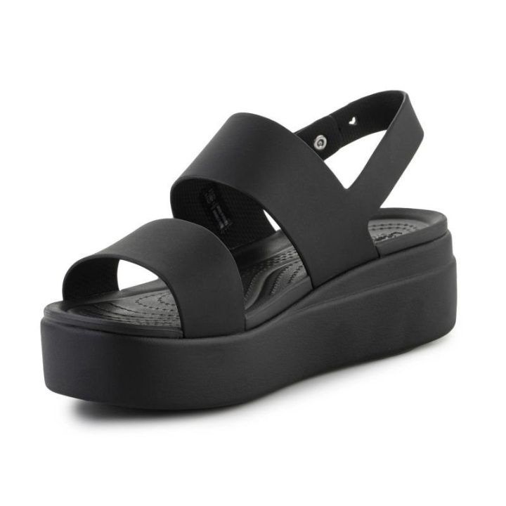 Moteriškos basutės Crocs Brooklyn Low Wedge, juodos