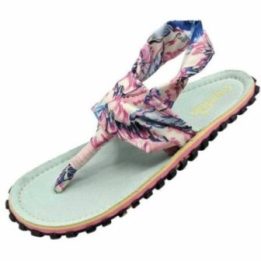 Moteriškos šlepetės per pirštą su susukta juostele Gumbies Slingback