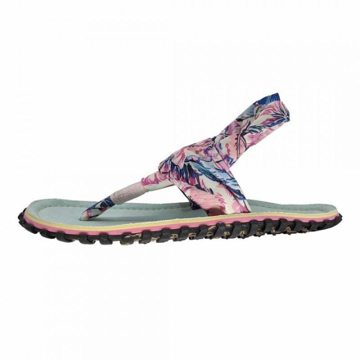 Moteriškos šlepetės per pirštą su susukta juostele Gumbies Slingback