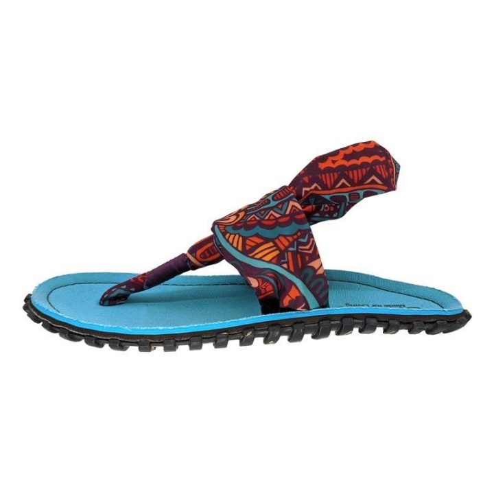 Moteriškos šlepetės per pirštą Gumbies Slingback, susukta juostelė