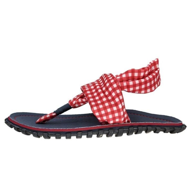 Moteriškos šlepetės per pirštą su persuktu dirželiu Gumbies Slingback
