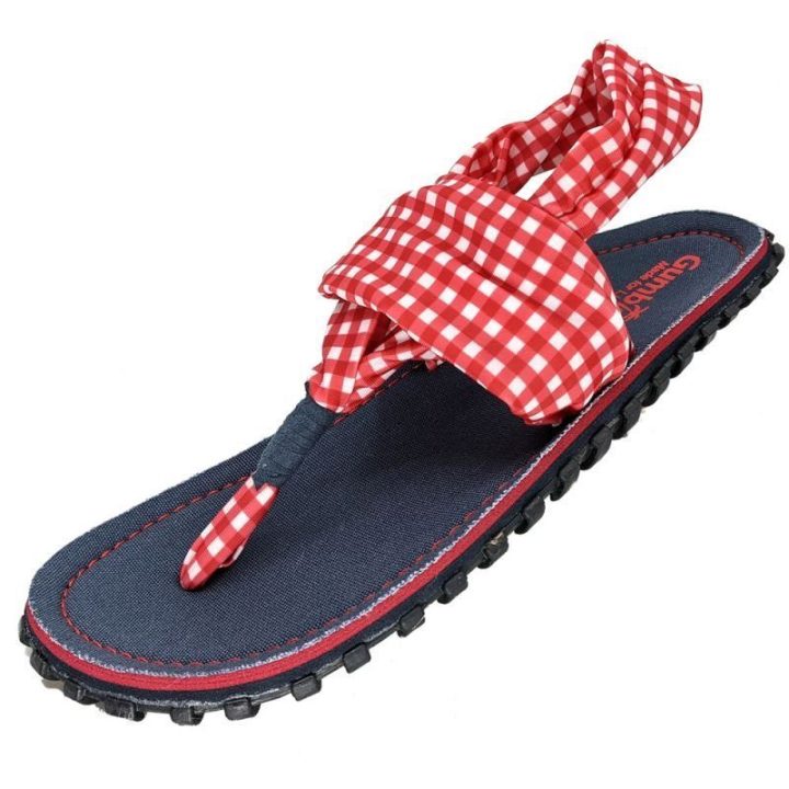 Moteriškos šlepetės per pirštą su persuktu dirželiu Gumbies Slingback
