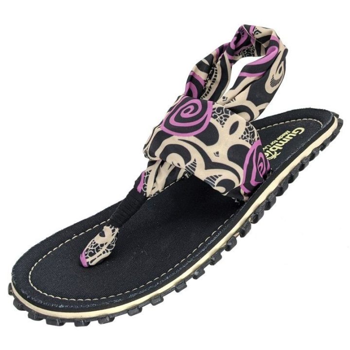 Moteriškos šlepetės per pirštą Gumbies Slingback, juodos